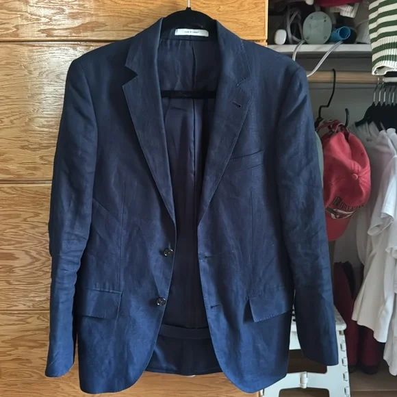 Club Monaco Summer Linen Blazer in Navy Size 36S